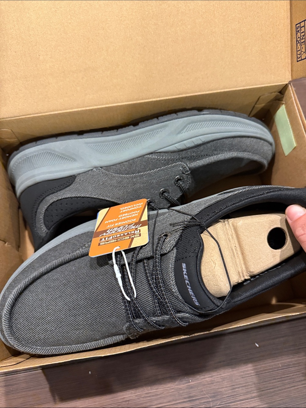Skechers Men's Charcoal Gray Slip-On Casual Shoes slip in size 11